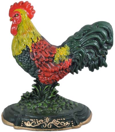 Fake Rooster Doorstop